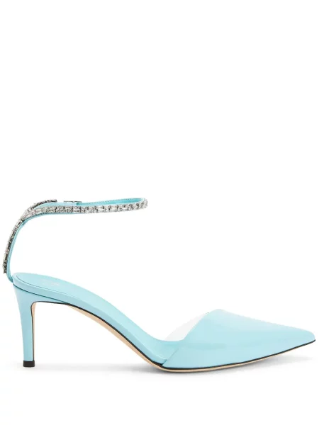 Pantofi cu toc Giuseppe Zanotti de cristal albastru