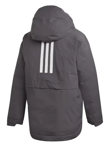 Pruhované krajkové pruhované tričko Adidas s vázáním šedé