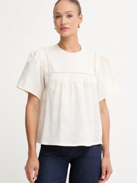 Weekend Max Mara bluză pentru femei din in BACINO bej