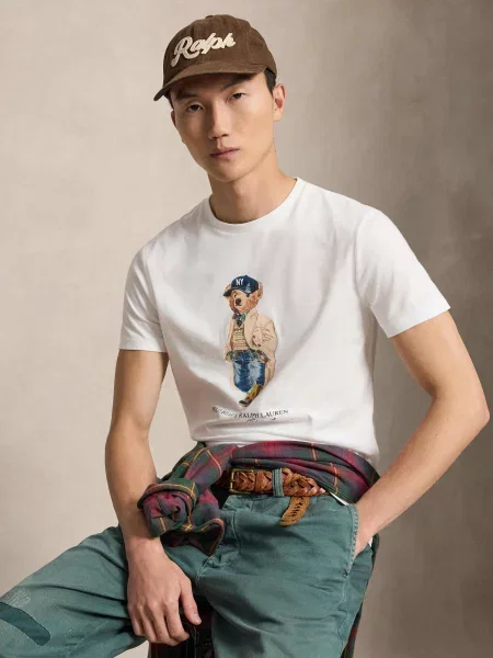 POLO RALPH LAUREN Tricou | Custom slim fit alb
