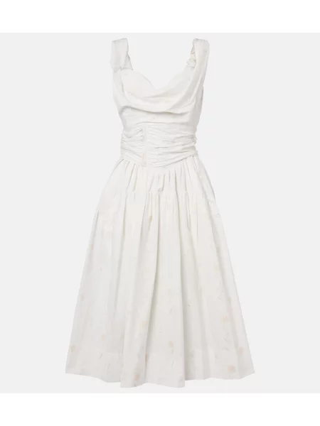 Rochie Vivienne Westwood cu model floral alb