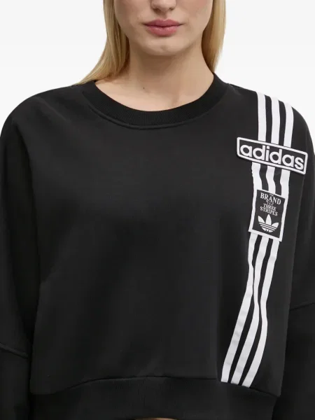 Polo Adidas cu dungi cu imagine negru