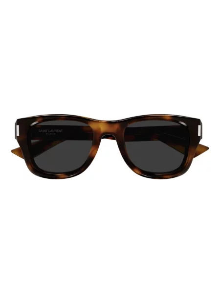 Okulary przeciwsłoneczne Saint Laurent chunky brązowe