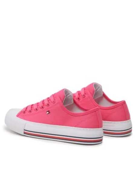 Plátěnky Tommy Hilfiger Low Cut Lace-Up S růžová