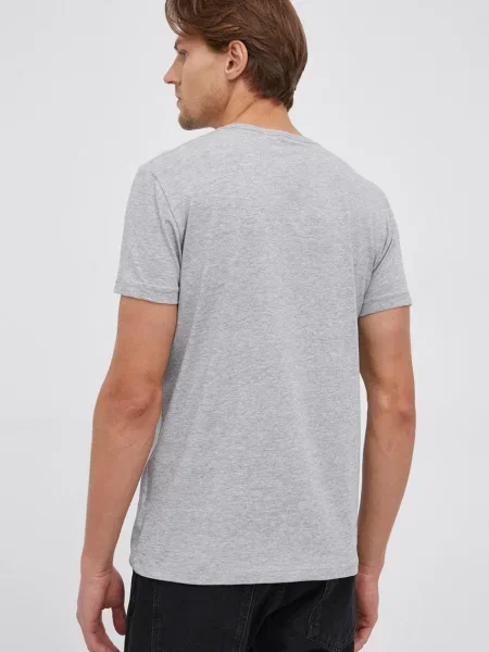 Tričko Pepe Jeans Original Stretch s potiskem šedá