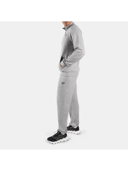 Reebok bluza z zamkiem do połowy i logo male Light Grey Marl Size: szara