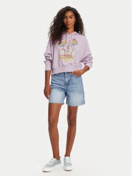 Billabong Mikina All Time Boxy Fit fialová