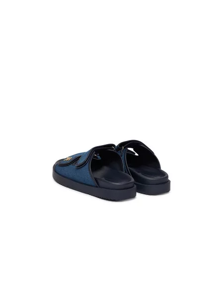 Tommy Hilfiger Šlepetės Double Strap Denim Sandal mėlyna
