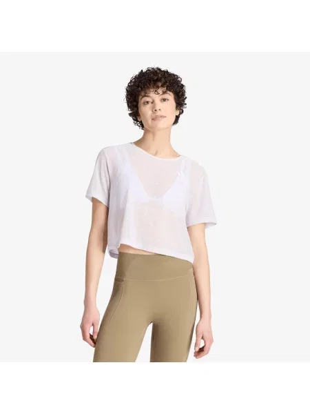 Тениска adidas Strength Essentials Workout Boxy Mesh T-Shirt Frozen Purple XS виолетово