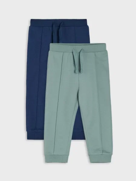 Sinsay Tepláky z Fleece Látky 2 ks námořnická modrá