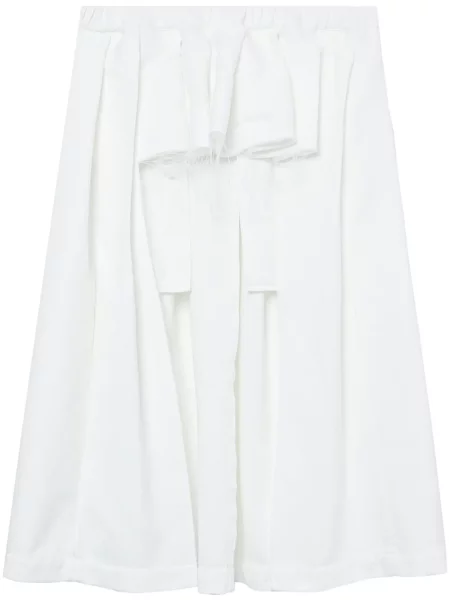 Fusta plisata Black Comme Des Garçons plisată până la genunchi alb