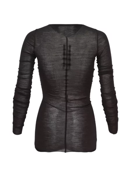 Top Rick Owens cu volane negru