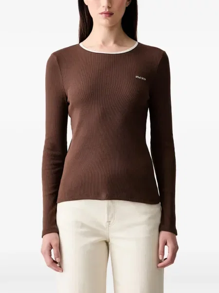 Lung top Stine Goya tricotate maro