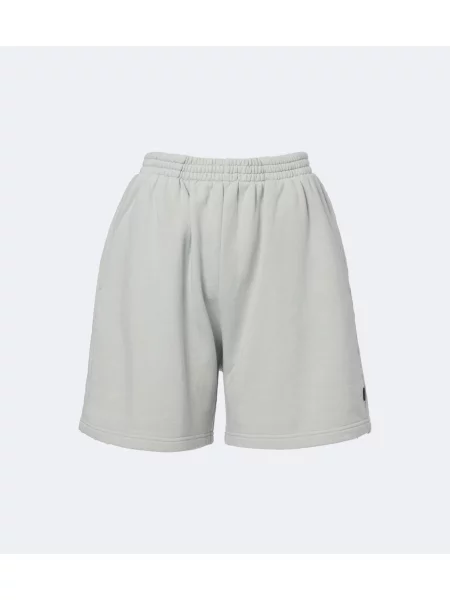 Pantaloni scurți Prada din fleece gri