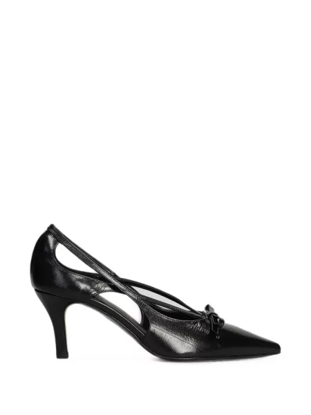 Pantofi cu toc Biancadi cu funde negru
