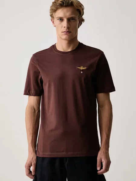 Aeronautica Militare T-shirt brązowa