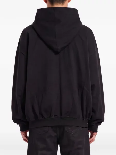 Асиметричен суичър с качулка Rick Owens Drkshdw черно