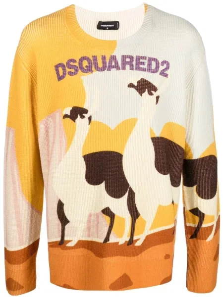 Pulover Dsquared2 tricotate galben