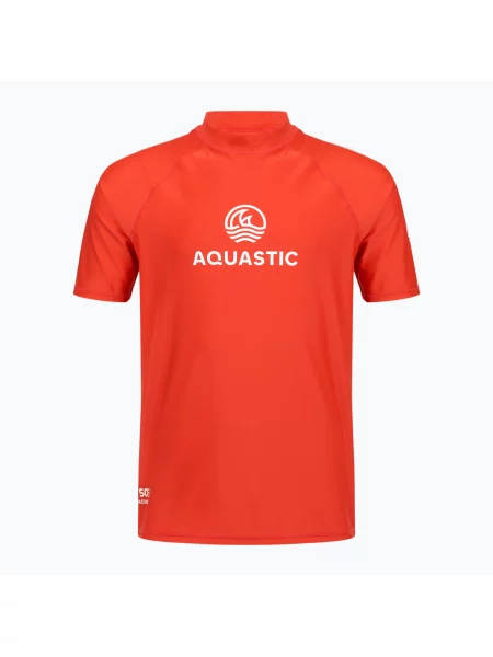 Tricou pentru bărbați AQUASTIC Rimos UV UPF orange portocaliu