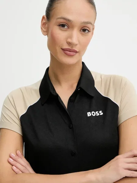 Классическая ошейниковый рубашка Boss черная