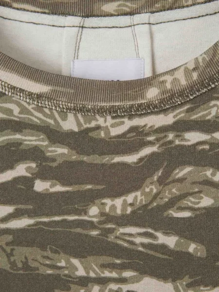 Tricou Rhude cu imagine cu model camuflaj verde