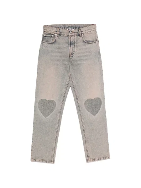 Blugi Moschino cu motiv cu inimi albastru