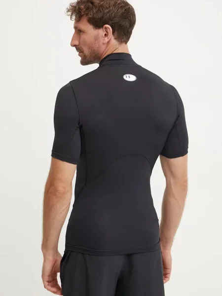 Under Armour edzős póló HG Armour Comp Mock sima fekete