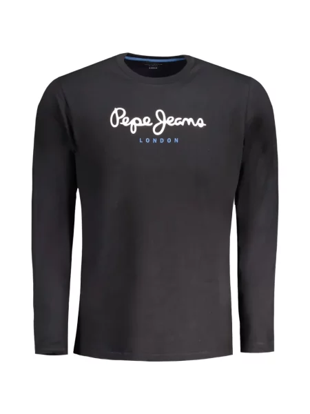 Lung tricou Pepe Jeans cu imagine negru