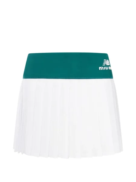 Fustă Miu Miu din jerseu alb