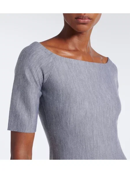 Rochie midi Gabriela Hearst de lână gri