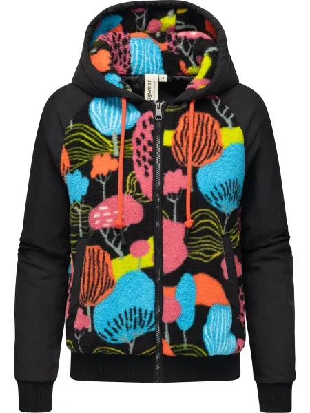 Ragwear Prechodná bunda Youmodo modrá / oranžová / ružová čierna