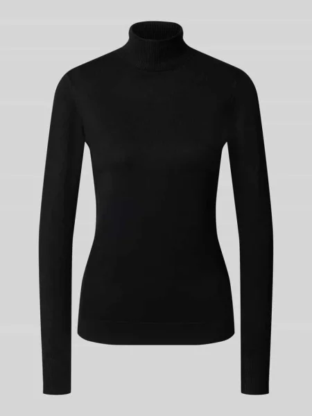 Sweter z dzianiny o kroju slim fit z mieszanki model Morla' B.young czarny