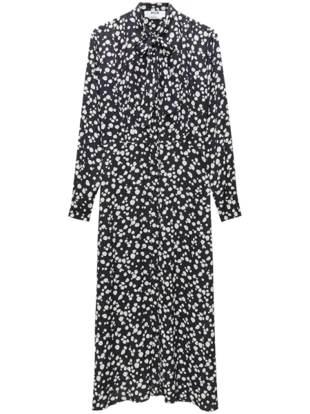 Rochie maxi Msgm cu imagine de costum negru