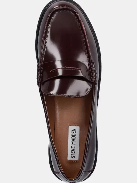 Кожаные мокасины Steve Madden бордовые