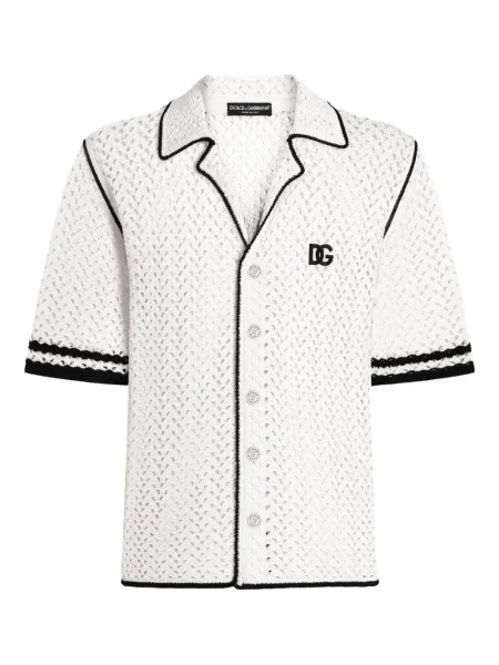 Cămașă Dolce & Gabbana tricotate scurtă alb