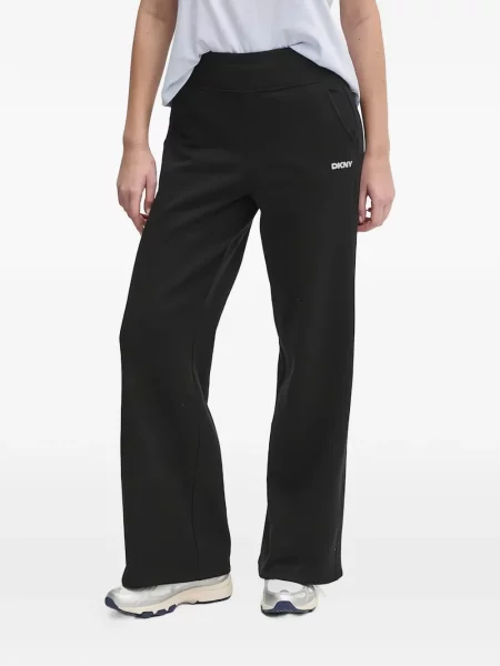 Pantaloni cu picior drept Dkny alergare negru