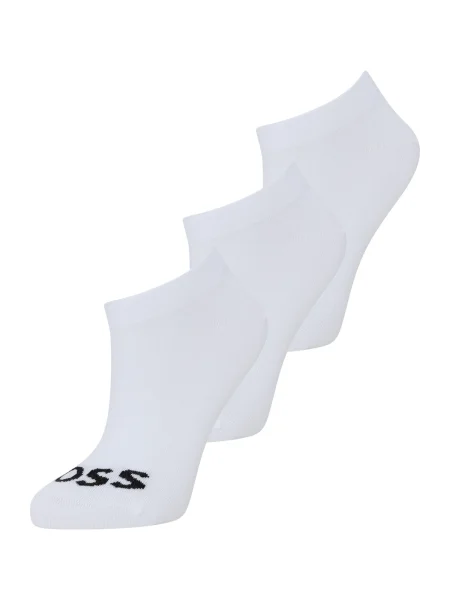BOSS BLACK Șosete/tălpici 3 pack as-logo-cc-w alb