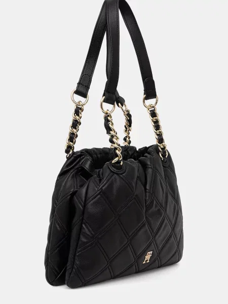 Tommy Hilfiger geantă pentru femei cu imitație de piele negru