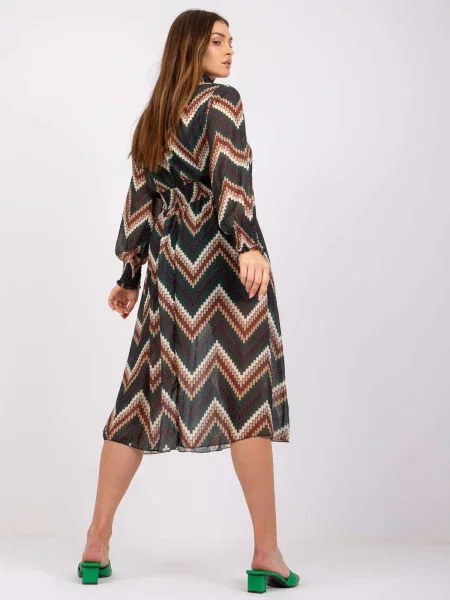 Rochie Fashionhunters cu imagine de costum verde