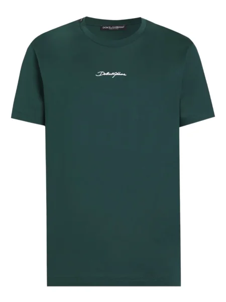 Tricou Dolce & Gabbana cu broderie verde