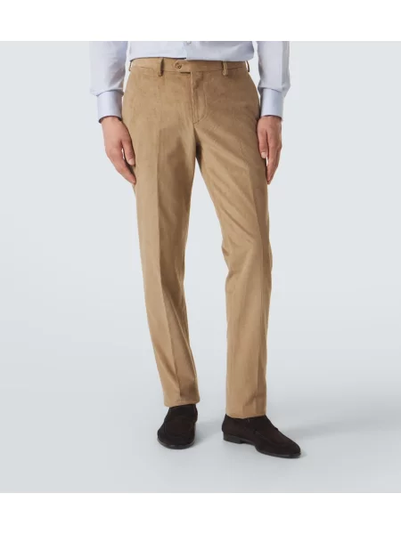 Pantaloni Lardini de catifea cord maro