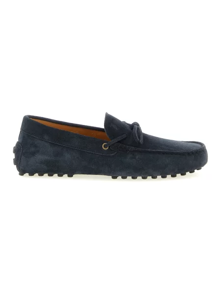 Półbuty Tod's skórzane niebieskie
