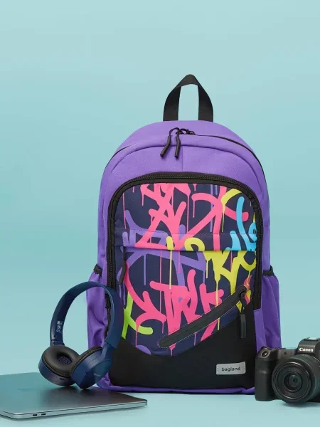 Bagland Рюкзак Унісекс Поліестер/нейлон фіолетовий