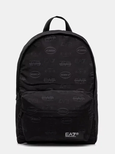 Emporio Armani rucsac mare cu imprimeu negru