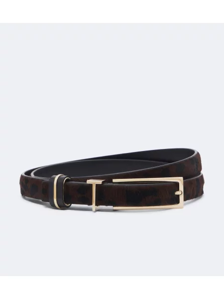 Curea Tom Ford cu imagine cu model leopard maro