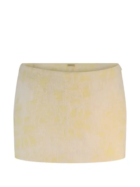 Fusta mini Cult Gaia din jacard galben