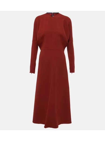 Midi obleka Victoria Beckham oranžna