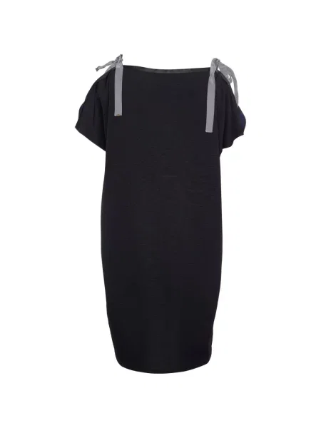 Rochie mini Sportmax cu funde din jerseu albastru