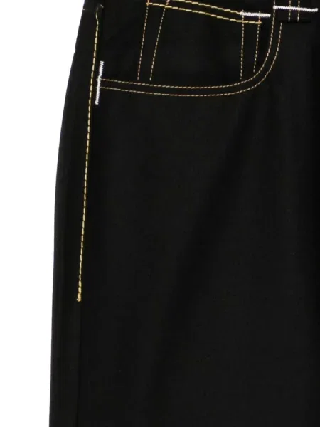 Pantaloni Junya Watanabe de lână negru
