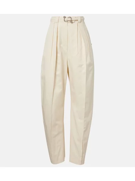 Pantaloni Sportmax cu picior lat alb